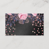 Trendy metalen bloemige briefpapier op een budget  visitekaartje (Achterkant)