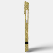 Trendy Metallic Glitter Goud Licht Monogrammed Case-Mate iPhone Case (Achterkant / Links)