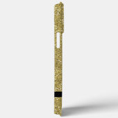 Trendy Metallic Glitter Goud Licht Monogrammed Case-Mate iPhone Case (Achterkant / Rechts)