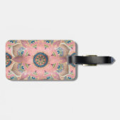 Trendy Metallic Gold en roze Mandala Design Bagagelabel (Achterkant horizontaal)