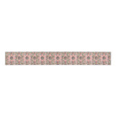 Trendy Metallic Gold en roze Mandala Design Grosgrain Lint (Voorkant)