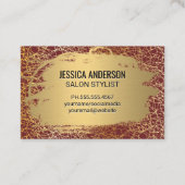 Trendy Metallic Gold Texture Background Visitekaartje (Voorkant)