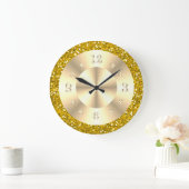 Trendy Metallic Goud Glitter Sparkle Glam Grote Klok (Huis)