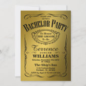 Trendy Metallic Gouden Typografie Verjaardagsfeest Kaart (Voorkant)