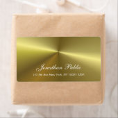 Trendy Metallic Gouden Uitzicht Elegante Script Sj Etiket (Insitu)