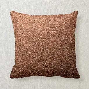 Trendy Metallic Koper Patina Lederen Textuur Kussen