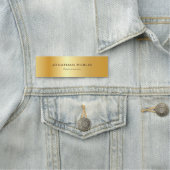 Trendy Metallic Look Gold Modern Elegant Sjabloon Naamplaatje (In situ)