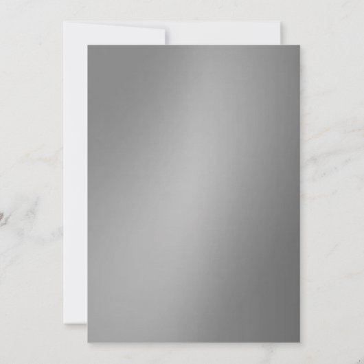 Trendy Metallic Silver Typography Bachelor Party Kaart (Achterkant)