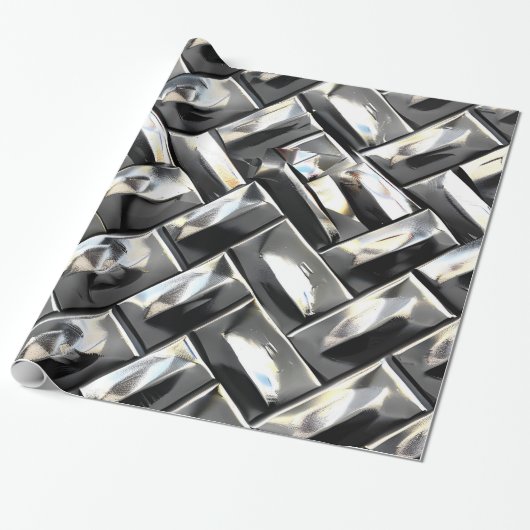 Trendy Metallic Texture Wrapping Paper Cadeaupapier (Uitgerold)