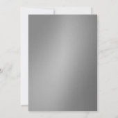 Trendy Metallic Zilver Lettertype Bachelorfeest Kaart (Achterkant)