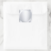 Trendy metallic zilver look - Blank modern Vierkante Sticker (Tas)