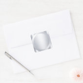Trendy metallic zilver look - Blank modern Vierkante Sticker (Envelop)