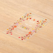 Trendy Mexicaanse Talavera Floral Fiesta bruiloft Acryl Uitnodigingen (Laagn)