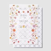 Trendy Mexicaanse Talavera Floral Fiesta bruiloft Vellum Uitnodigingen (Offset (Uitnodiging))