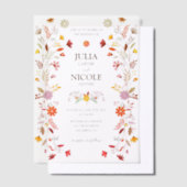 Trendy Mexicaanse Talavera Floral Fiesta bruiloft Vellum Uitnodigingen (Offset)