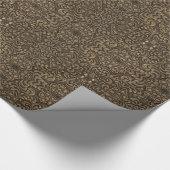 Trendy middeleeuws renaissance patroon bronzen blo cadeaupapier (Hoek)