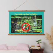 Trendy milieuvervuiling / Dag van de Aarde / Vijve Hangend Wandkleed (Slaapkamer)