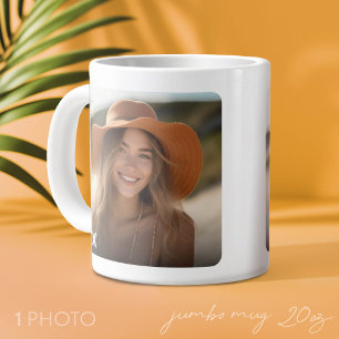 Trendy Minimaal Fotontwerp met Jaar Grote Koffiekop