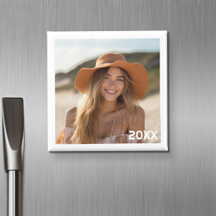 Trendy Minimaal Fotontwerp met Jaar Magneet