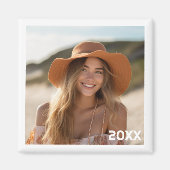 Trendy Minimaal Fotoontwerp met Jaar Magneet (Voorkant)