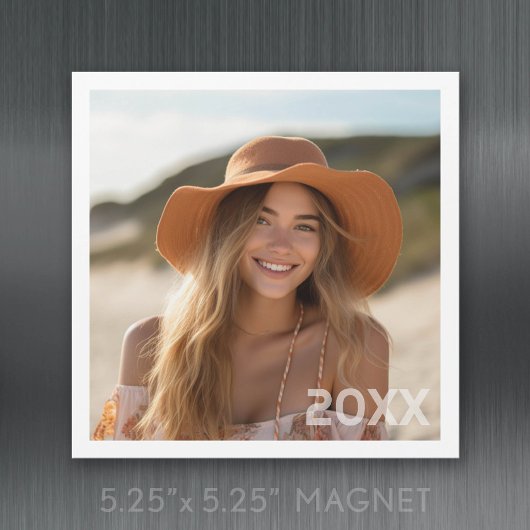 Trendy Minimaal Fotoproduct met Jaarmagneet