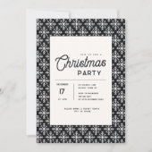 Trendy Minimal Black and White Snowflake Christmas Kaart (Voorkant)