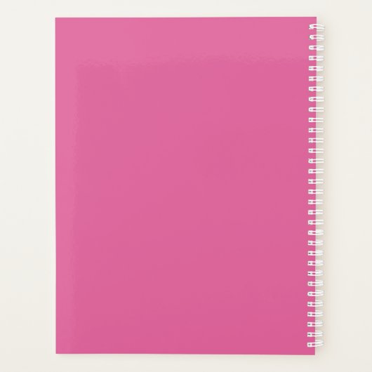 Trendy Minimal Design DIY Naam/Onderwerp/Roze & Bl Planner (Achterkant)