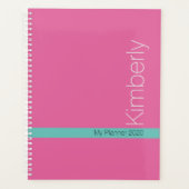 Trendy Minimal Design DIY Naam/Onderwerp/Roze & Bl Planner (Voorkant)