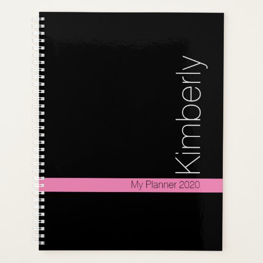 Trendy Minimal Design DIY Naam/Onderwerp/Zwart & R Planner (Voorkant)