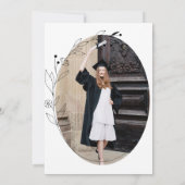 Trendy Minimal Fotobehang Afstuderen Kaart (Achterkant)