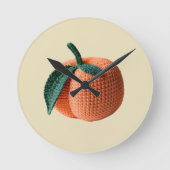 Trendy Minimal Moderne Amigurumi Haakperzik Ronde Klok (Voorkant)