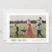 Trendy minimale vrolijke kerstkaart (Voorkant)