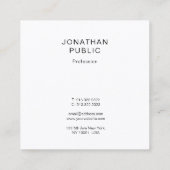 Trendy Minimaliserende professionele grafische Sja Vierkante Visitekaartje (Achterkant)