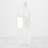 Trendy Minimalisme Bruiloft Water Fles Label Set Waterfles Etiket (Achterkant)