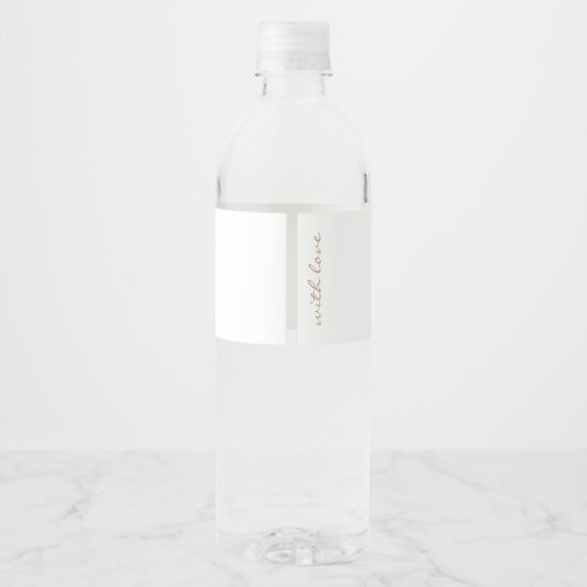 Trendy Minimalisme Bruiloft Water Fles Label Set Waterfles Etiket (Achterkant)