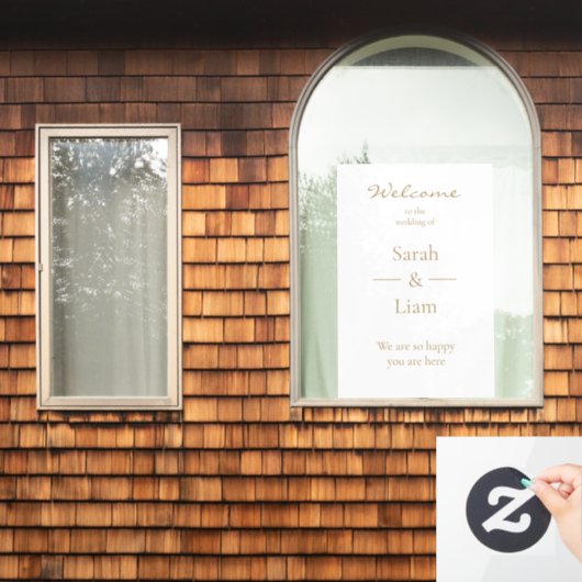 Trendy minimalisme | Chique gouden lettertype Raamsticker (Huis Raam)