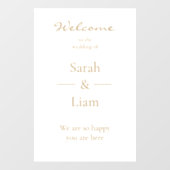 Trendy minimalisme | Chique gouden lettertype Raamsticker (Vel)