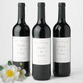 Trendy minimalisme | Gouden Wijnfles Etiket Set