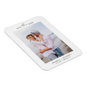 Trendy minimalist aankondiging van het fotohuwelij magneet (Rechterzijde)