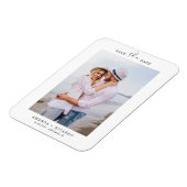 Trendy minimalist aankondiging van het fotohuwelij magneet (Linkerzijde)