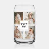 Trendy minimalist Collage Fathers Foto Papa Gift Blikvorm Glas (Voorkant)