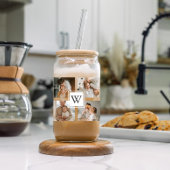 Trendy minimalist Collage Fathers Foto Papa Gift Blikvorm Glas