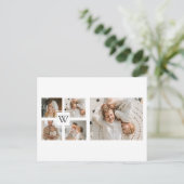 Trendy minimalist Collage Fathers Foto Papa Gift Briefkaart (Staand voorkant)