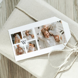 Trendy minimalist Collage Fathers Foto Papa Gift Cadeaulabel