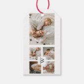 Trendy minimalist Collage Fathers Foto Papa Gift Cadeaulabel (Voorkant)