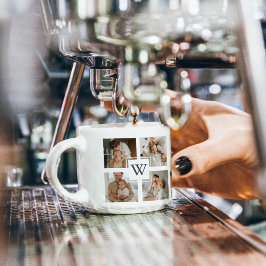 Trendy minimalist Collage Fathers Foto Papa Gift Espresso Kop