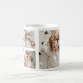 Trendy minimalist Collage Fathers Foto Papa Gift Koffiemok (Center)