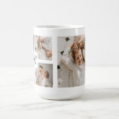 Trendy minimalist Collage Fathers Foto Papa Gift Koffiemok (Center)