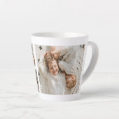 Trendy minimalist Collage Fathers Foto Papa Gift Latte Mok (Rechterhoek)