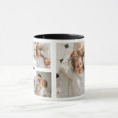 Trendy minimalist Collage Fathers Foto Papa Gift Mok (Midden)